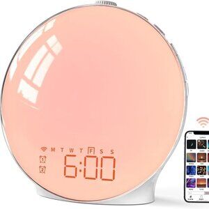 MOMILLA Sunrise Alarm Clock, Smart Wake-up, FM Radio and Alexa Compatible